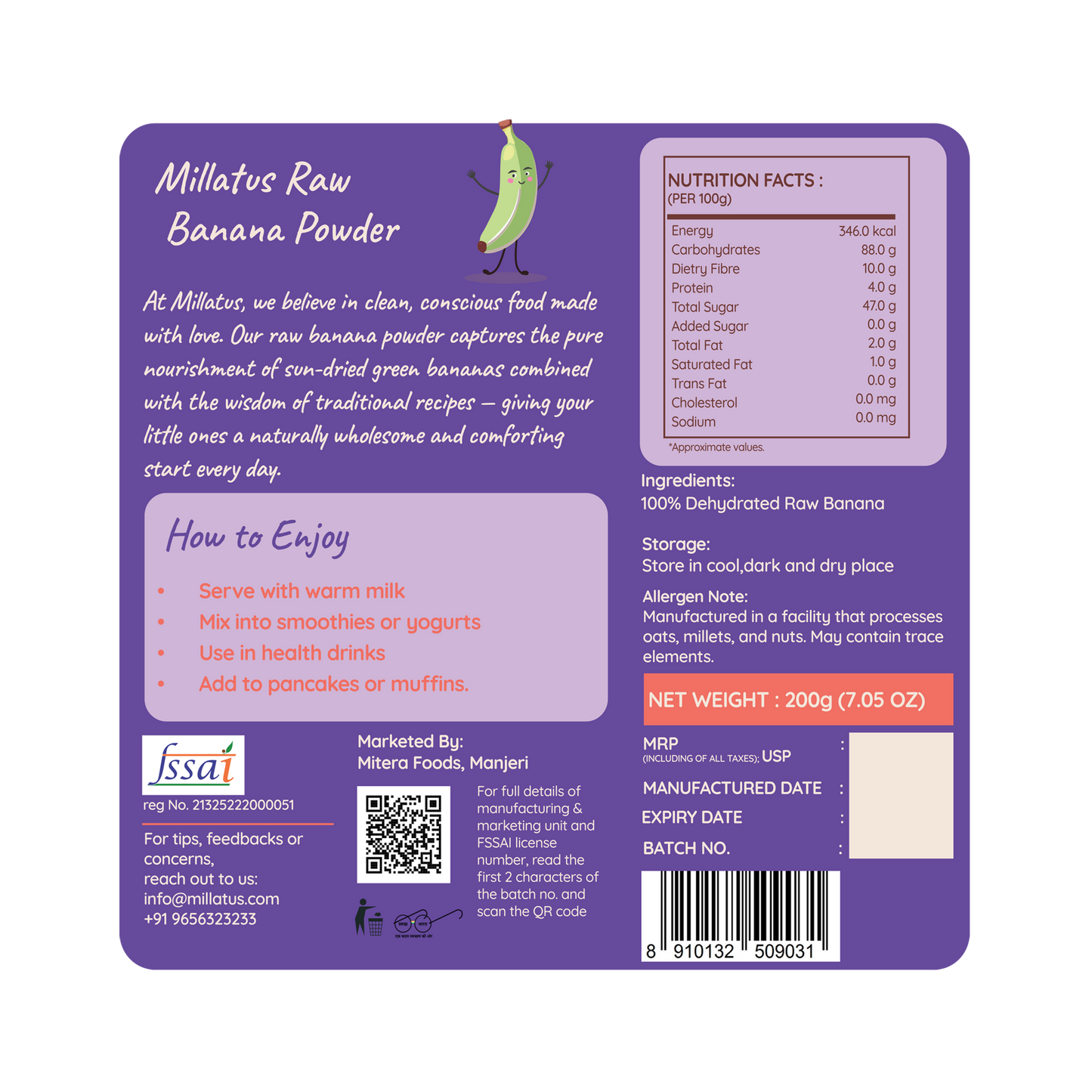 Raw Banana Powder